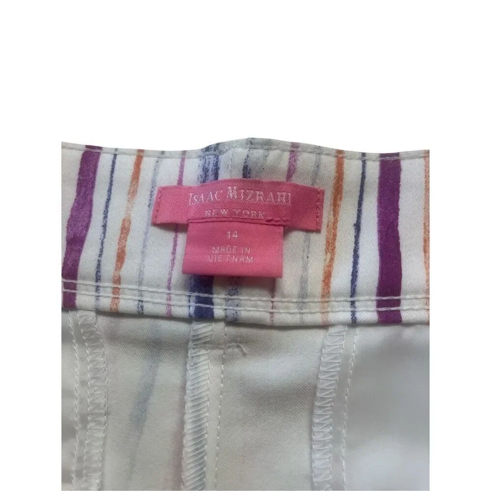Isaac Mizrahi New York striped shorts sz 14 - Picture 3 of 3